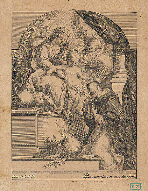 Johann Baptist Bergmüller – Ružencová madonna so Sv. Dominikom