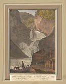 Jakob Alt, Lithographisches Institut – Vodopád pri Lende ((Vodopád pri Lende v Salzburgu (z albumu Bilder aus den Alpen)) 