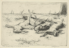 Gyula Komjáti – Poľovnícke zátišie s ulovenou zverou 