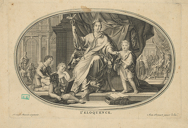 Joan Bonnard ml., René Antoine Houasse – Alegória múdrosti, výrečnosti, vycíbrenosti (Výrečnosť) 