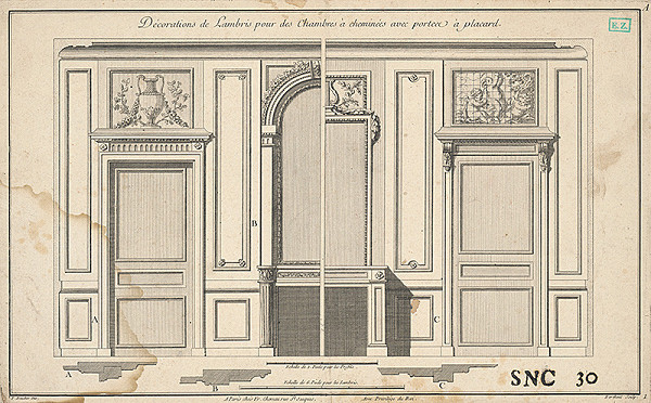 Berthaul, François Boucher – Architektonické návrhy na dekoratívne riešenie dverí 