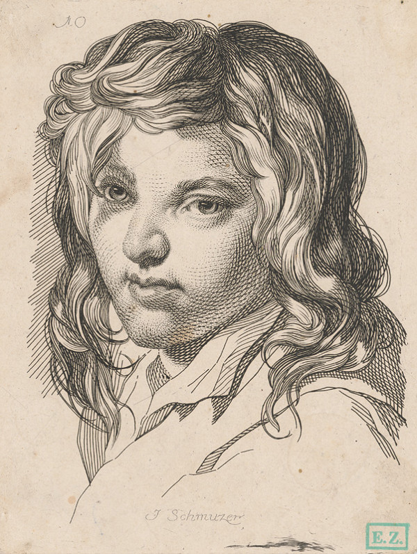 Jacob Matthias Schmuzer – Portrét chlapca s dlhými vlasmi