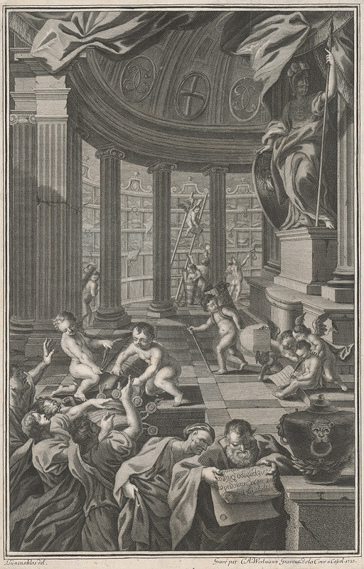 Christian-Albert Wortmann, Georg Moritz Weidmann, Anton Clemens Lünenschloss – Alegória písomníctva (Corpus Traditionum Fuldensium, frontispice) 