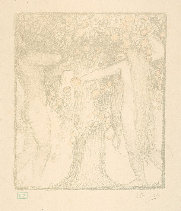 Abel Pann – Adam a Eva pod stromom poznania 