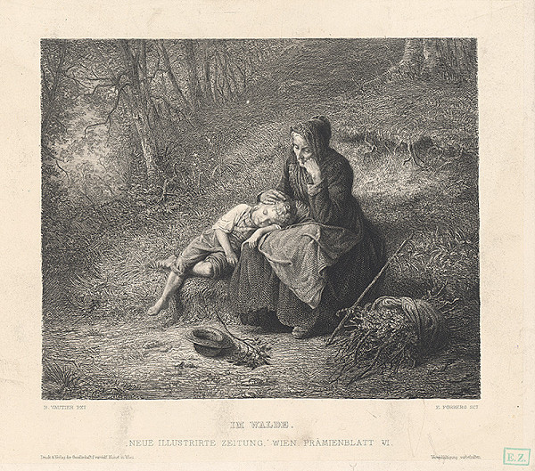 Carl Ernst Forberg, Gesellschaft für Vervielfältigende Kunst, Benjamin Vautier – Matka s dieťaťom v lese (V lese) 