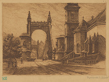 Emil László Baranszky – Pohľad na Alžbetin most v Budapešti 