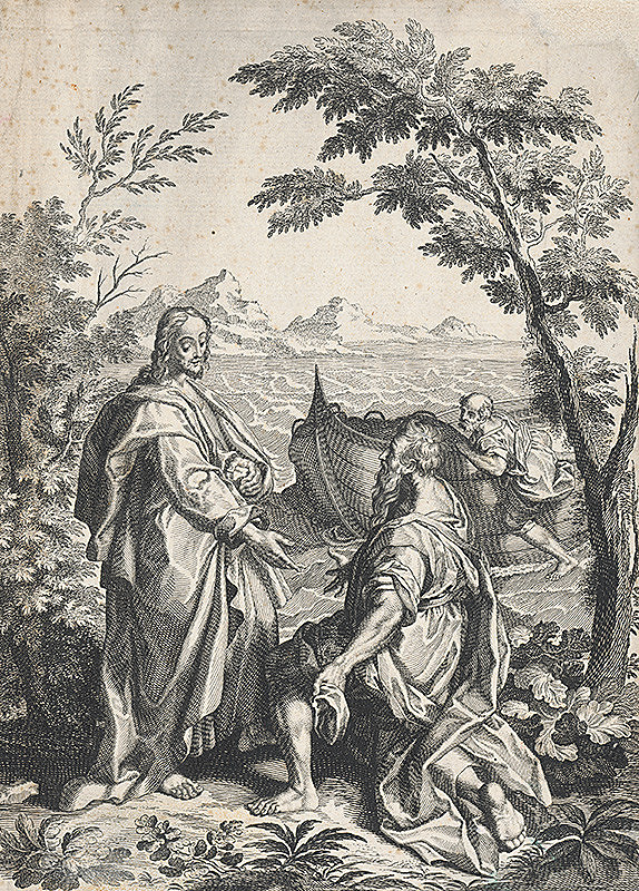 Rakúsky grafik – Kristus si vyberá apoštolov medzi rybármi