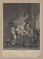 Claude Augustin Duflos, Bernárd – Rodina chystá jedlo (Žena v domácnosti) 