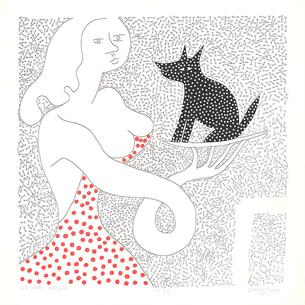 Árpád Luzsicza – Žena s čiernym psom 