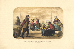 Carel Christiaan Antony Last – Obyvatelia Scheveningu na pobreží (Habitants de Scheveningue, au rivage) 