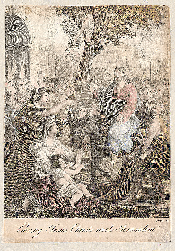 Andreas Geiger – Príchod Krista do Jeruzalema ((Kristus vstupuje do Jeruzalema (zastavenie krížovej cesty)) 
