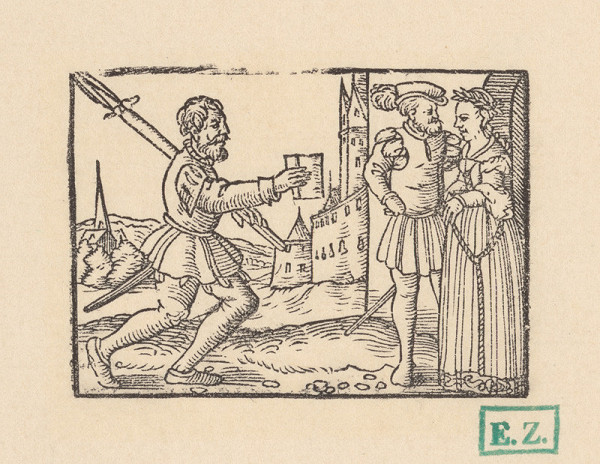 Kopisti, Hans Brosamer – Posol prináša list šľachtickému páru 