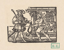 Kopisti, Hans Brosamer – Kuchár podáva velmožovi reťaz 