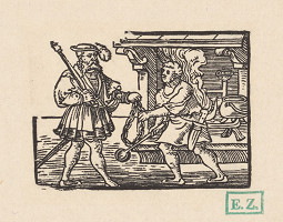 Kopisti, Hans Brosamer – Kuchár podáva velmožovi reťaz 