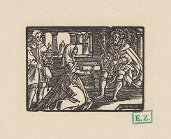 Kopisti, Hans Brosamer – Vdova po zemanovi odovzdáva kráľovi jeho klenoty 