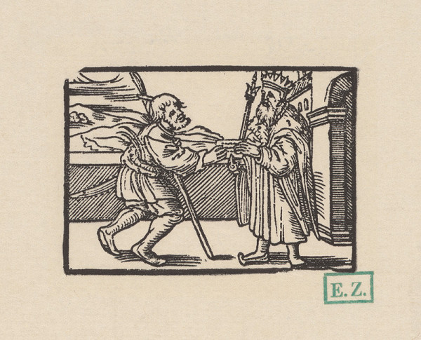 Kopisti, Hans Brosamer – Posol odovzdáva kráľovi list s pečaťou