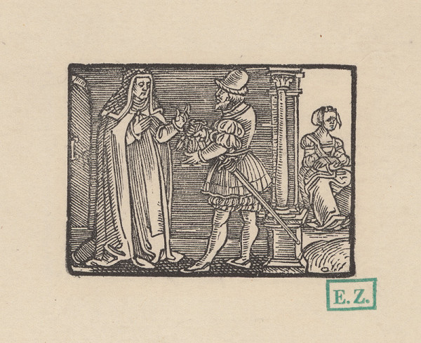 Kopisti, Hans Brosamer – Andolsio dáva Agripinu do kláštora a zveruje ju abatiši 