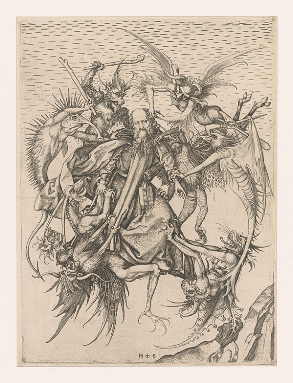 Martin Schongauer – Svätý Anton s démonmi 