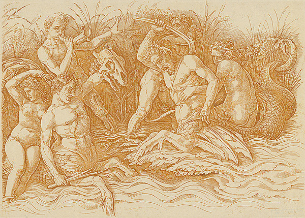 Andrea Mantegna – Boj morských kentaurov 
