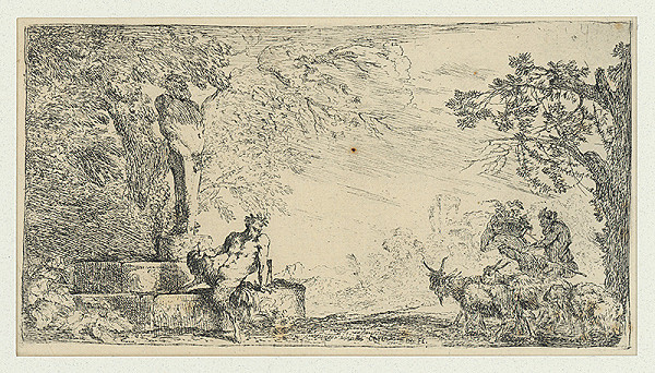 Giovanni Benedetto Castiglione, Giovanni Giacomo de Rossi, Alfred Stix – Satyrovia pred Panovou hermou (Satyr pred sochou Priapa) 