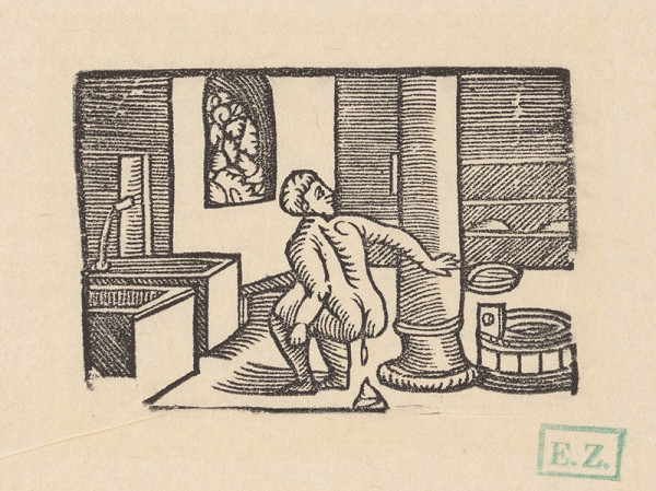 Norimberskí kopisti frankfurtského vydania Dyl Vlenspiegel – Eilenšpígel špiní kúpeľ lajnom