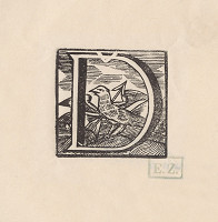 Remeselný pravdepodobne pražský rezač iniciál – Iniciála D so sekundárnym mäkčeňom 