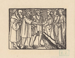 Kopisti, Hans Brosamer – Agripina sa pričinením Fortunátovho mladšieho syna Andolsia vydáva sa za cyperského kráľa 