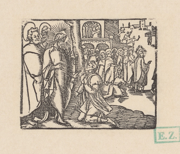 pravdepodobne českí kopisti Husovej Postylly z roku 1564 Stredoeurópski – Kristus a bohatý mladík