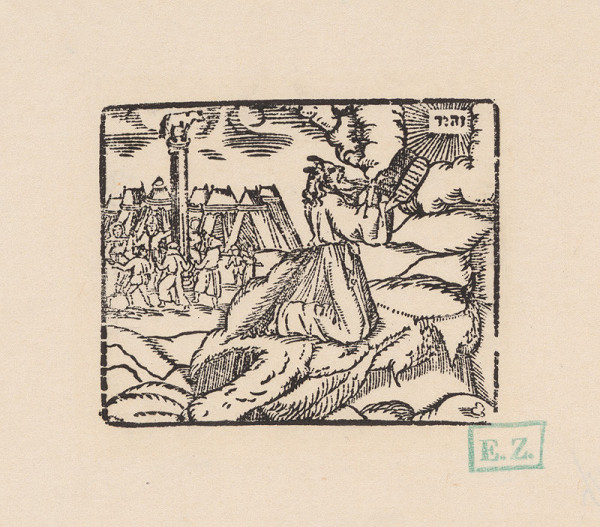 Remeselný grafik – Mojžiš prijíma tabule zákona 