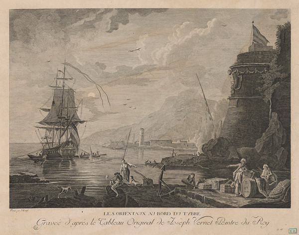 nezistený, Claude-Joseph Vernet – Orientálci v prístave na Tibere ? (Orientálky na brehu Tiberu) 