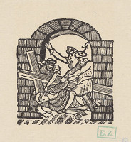 Remeselný grafik empírovej štýlovej orientácie – Ježiš druhýkrát padá pod krížom 