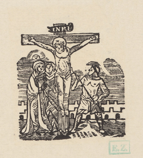 Remeselný grafik empírovej štýlovej orientácie – Ježiš na kríži zomiera 