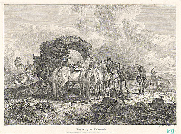 Johann Adam Klein – Valaský záprah (Valašský voz) 