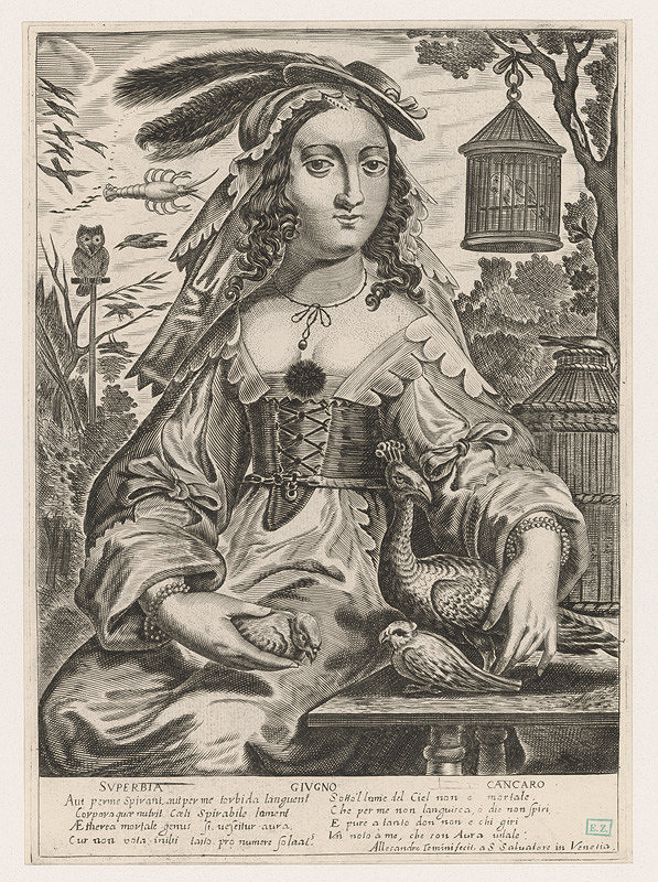Alessandro Temini, Giovanni Antonio Remondini – Alegória mesiaca jún (Pýcha - Jún - Rak) 