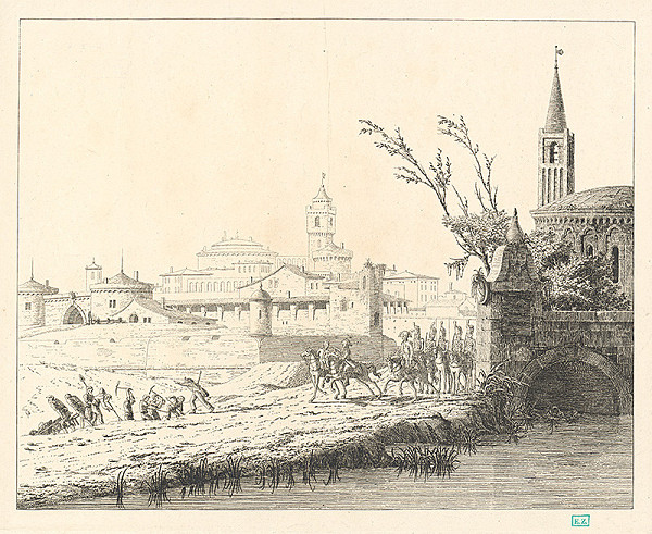 Luigi Rados, Gaspare Galliari, Pietro Gonzaga – Napoleonske vojsko v Taliansku (Veduta Milána - Dodici vedute di Milano) 