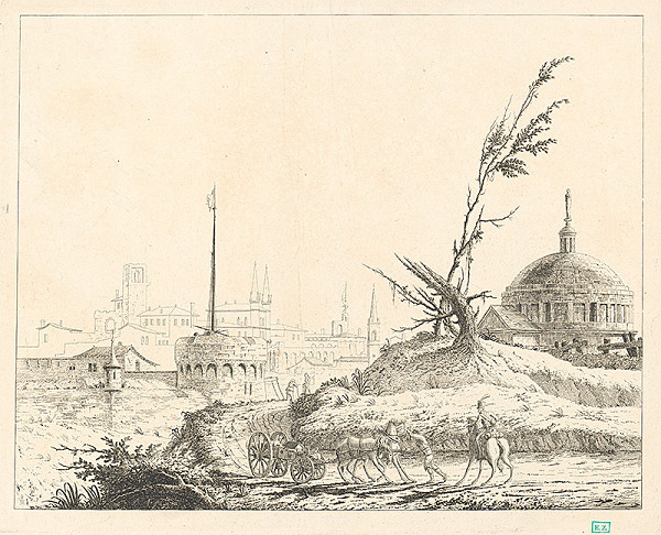 Luigi Rados, Pietro Gonzaga, Gaspare Galliari – Vojaci s delom za hradbami mesta