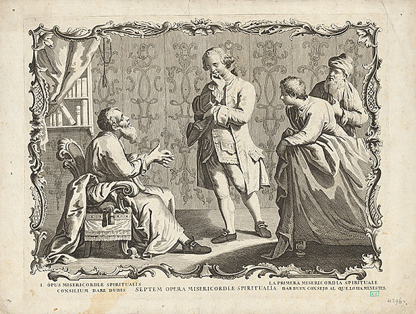 Taliansky grafik z 2. polovice 18. storočia – Dielo milosrdenstva duchovného