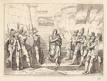 Bartolomeo Pinelli, Giovanni Scudellari – C. Fabio Dorso odchádza z Quirinálu (XXXVII), ilustrácia z knihy Istoria Romana 