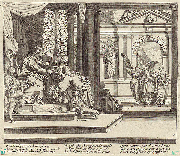 Giacomo Piccini, Taliansky rytec z 1. polovice 18. storočia, Stefano Scolari – Alegorická scéna ((Zásady dobrej výchovy (7)) 