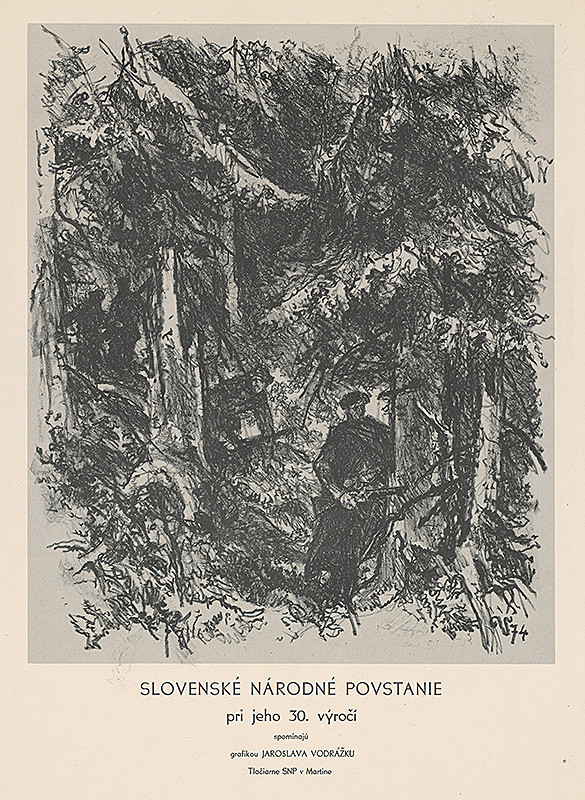 Jaroslav Vodrážka – Plagát s grafikou Stráž 