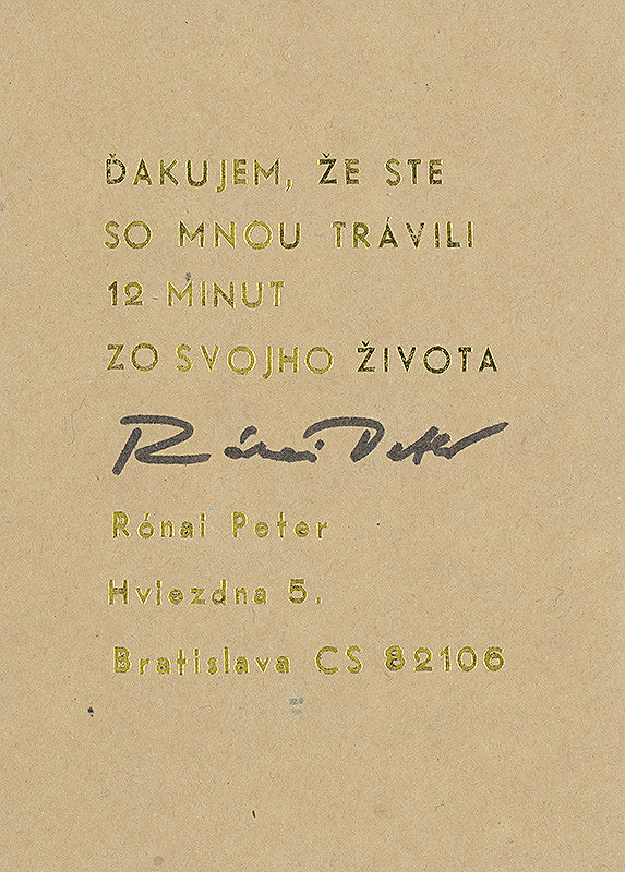 Peter Rónai – Antiperformance - textart - Nové Zámky  