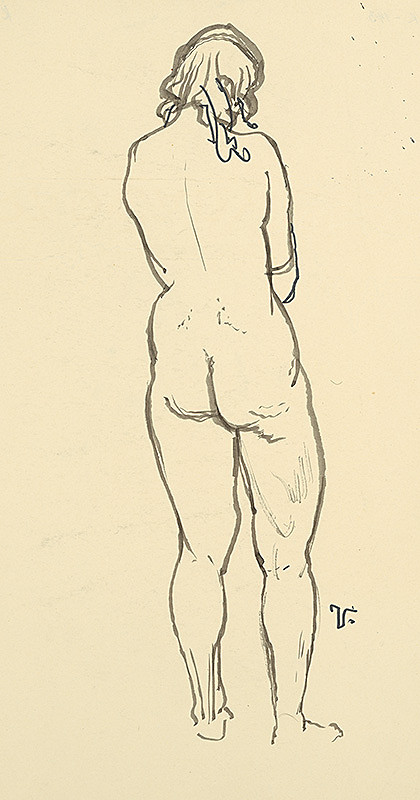 Jaroslav Vodrážka – Postava ženy zo zadu 