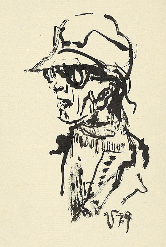 Jaroslav Vodrážka – Portrét muža s okuliarmi 