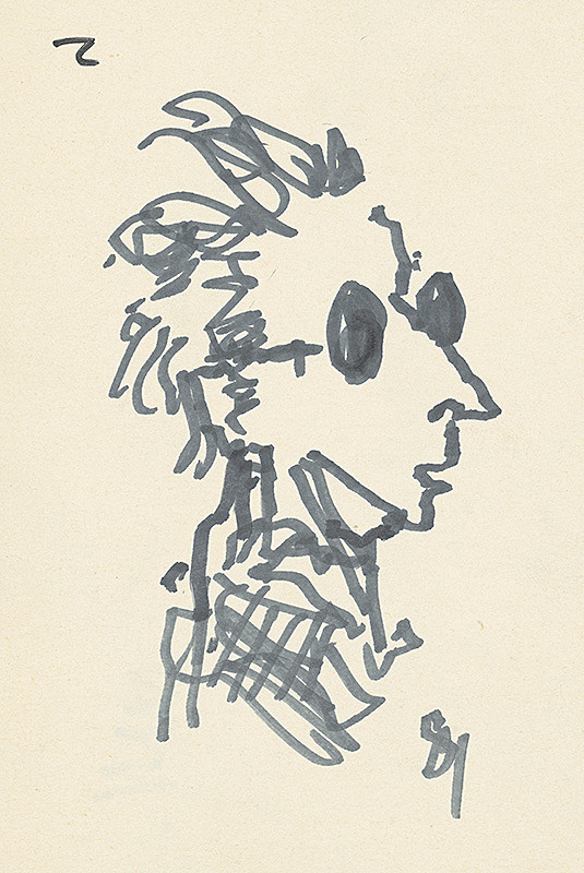 Jaroslav Vodrážka – Portrét muža s okuliarmi 