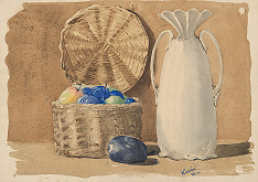 Gejza Kukán – Zátišie s ovocím a vázou 