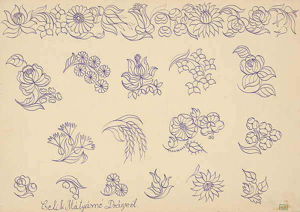 Mátyásné Cselik – Vzory ľudovej výšivky z Drágszél