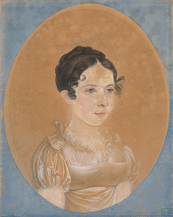 Stredoeurópsky majster z 1. polovice 19. storočia – Portrét mladej ženy 
