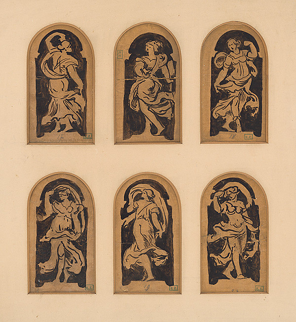 Bertalan Székely – Návrh na sgrafito 