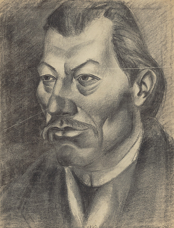 Lajos Luzsicza – Portrét fúzatého muža 