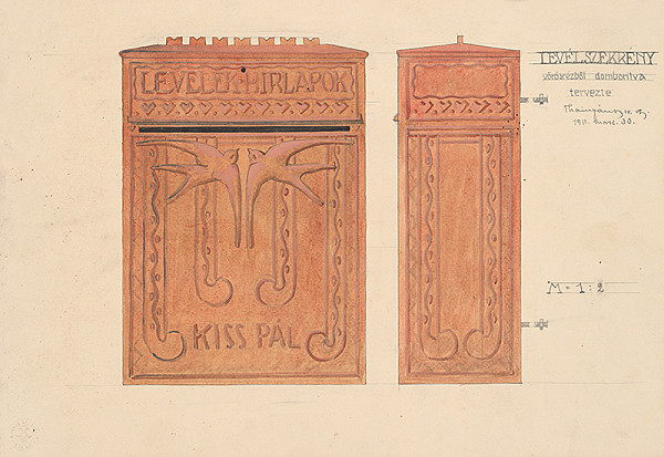 Ján Thain – Návrh na korešpondenčnú skrinku 